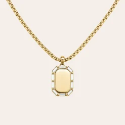 Octagon Baguette Necklace