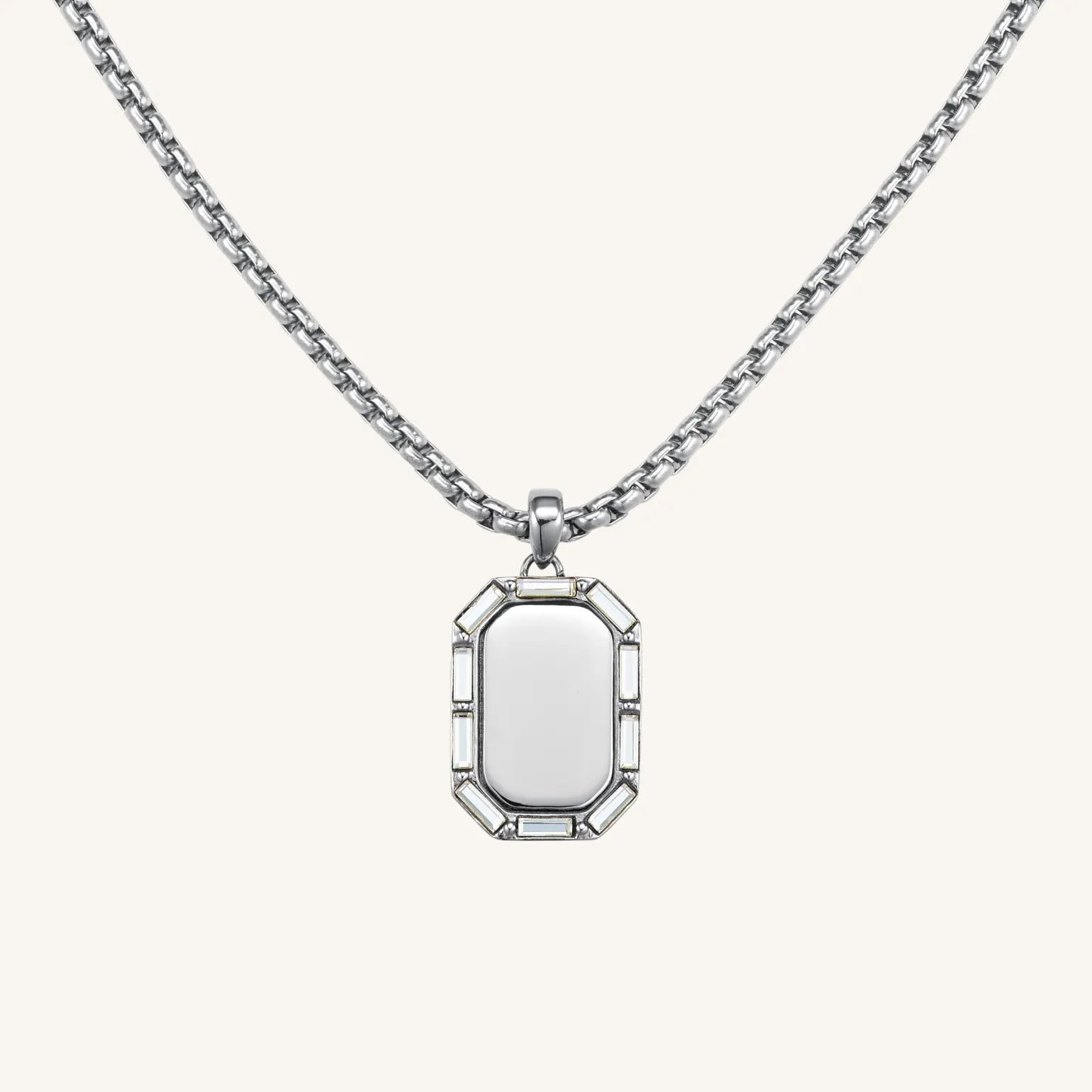 Octagon Baguette Necklace