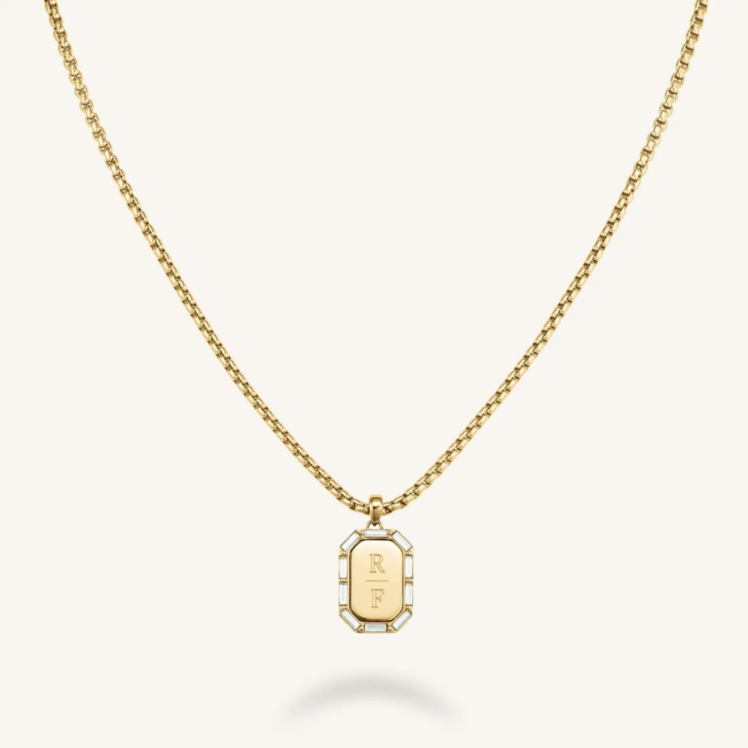 Octagon Baguette Necklace