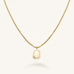 Octagon Enamel Necklace