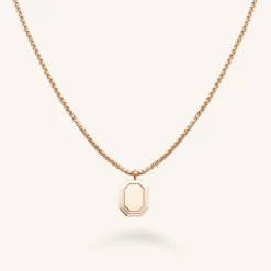 Octagon Enamel Necklace
