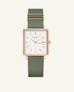 Olive green Rose gold Strap