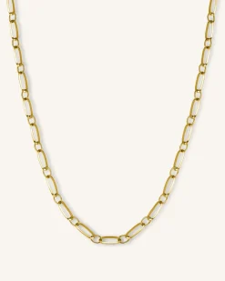 Oval Chain Necklace Gold
