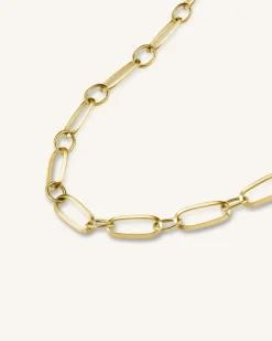 Oval Chain Necklace Gold