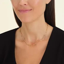 Oval Chain Necklace Gold