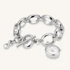 Oval Charm Chain Silver
