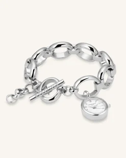 Oval Charm Chain Silver