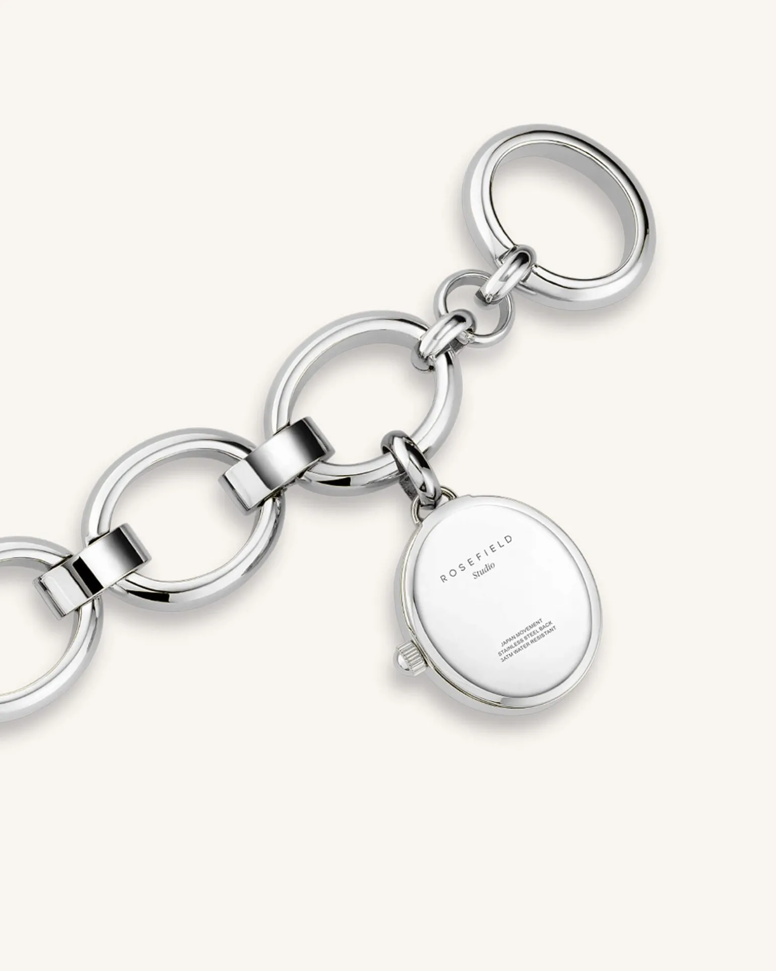 Oval Charm Chain Silver