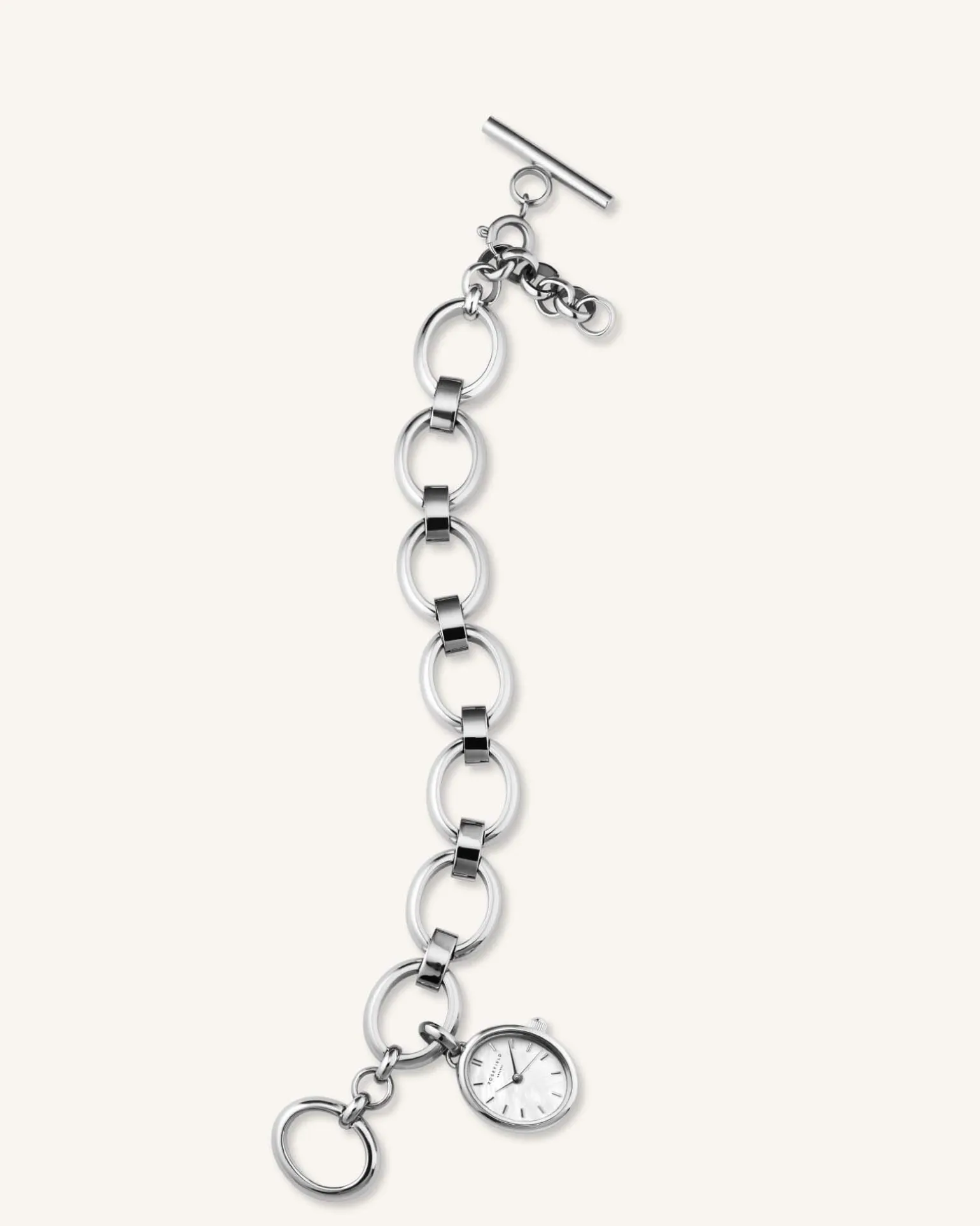 Oval Charm Chain Silver