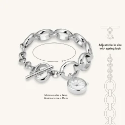 Oval Charm Chain Silver