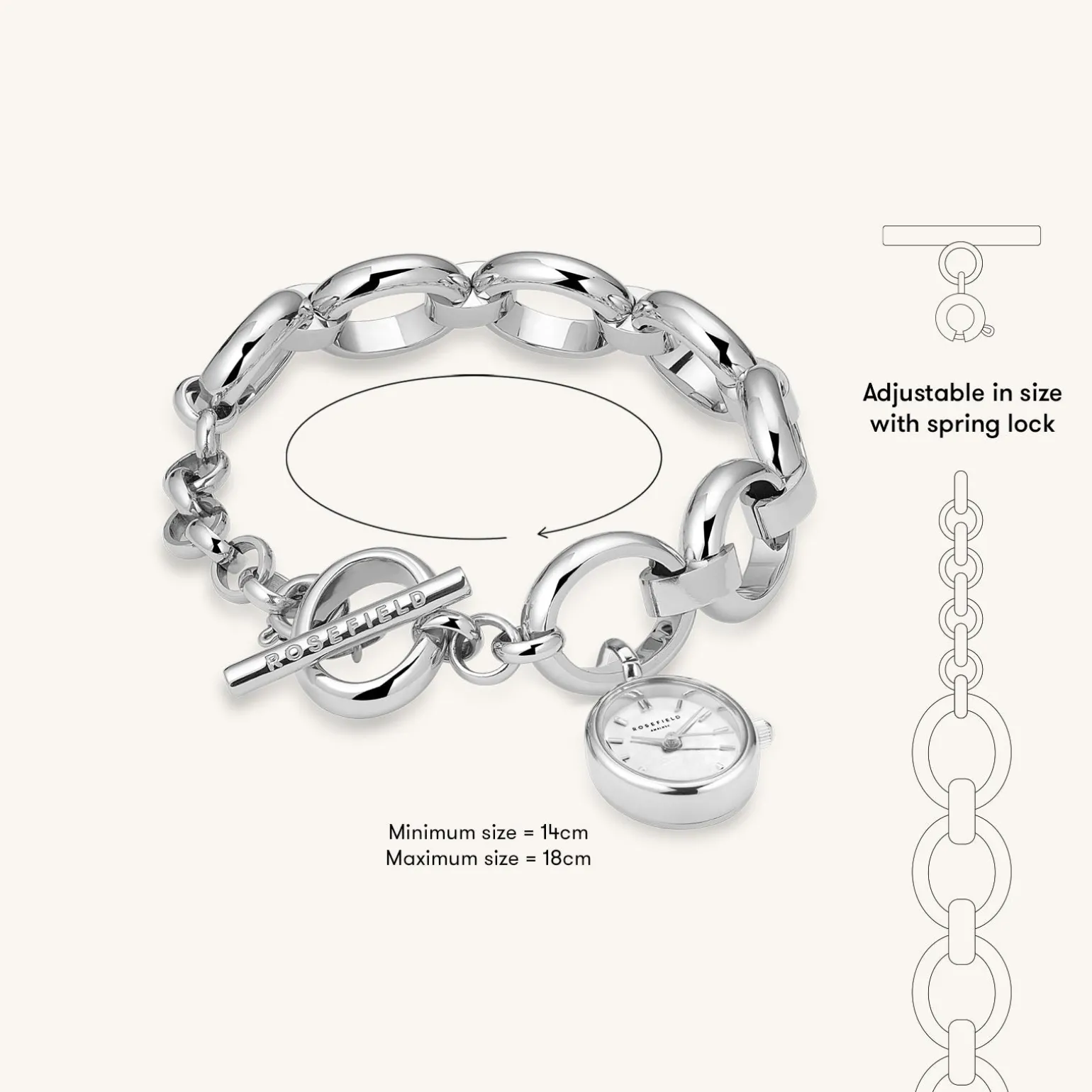Oval Charm Chain Silver