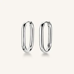 Oval Hoops Silver