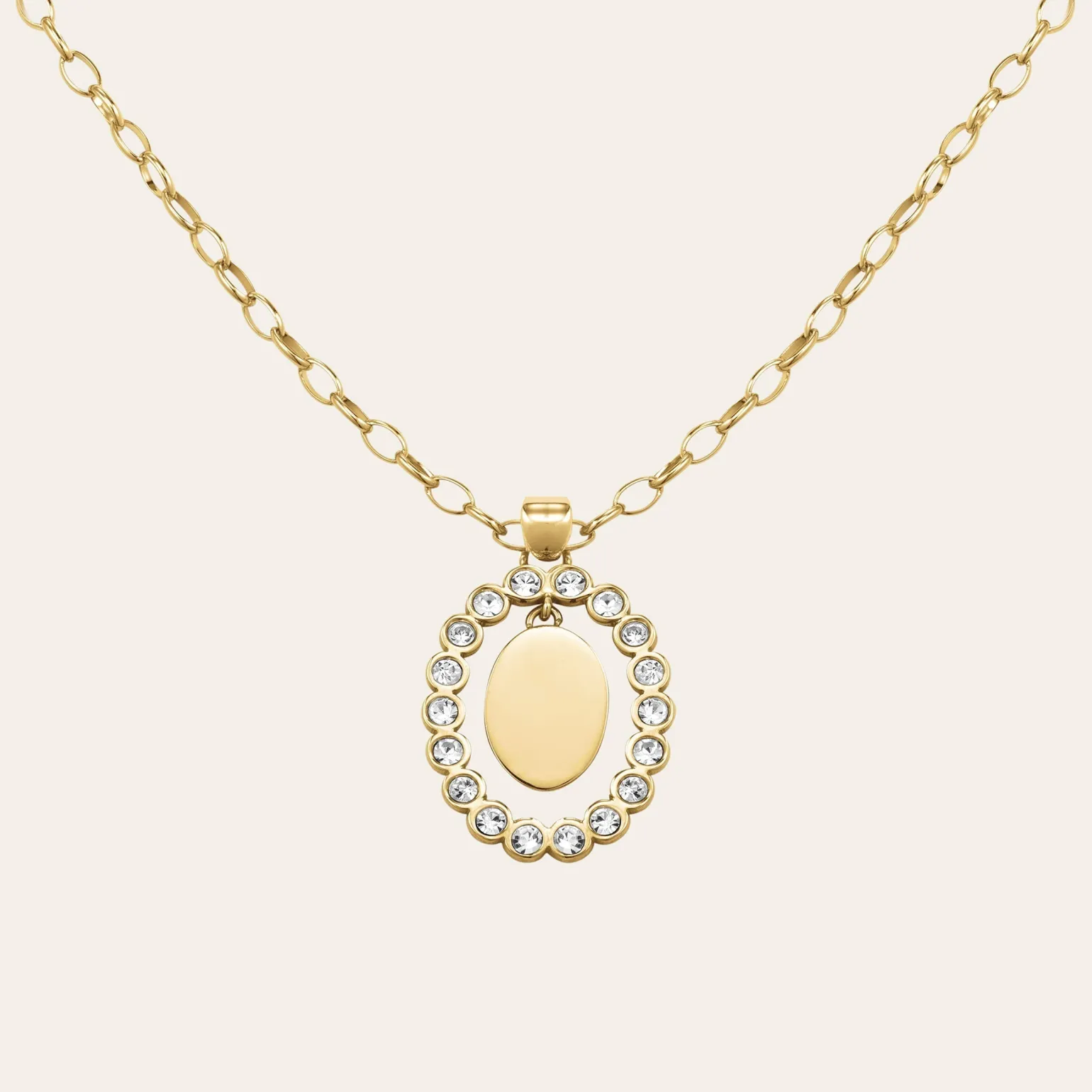 Oval Pendant Necklace
