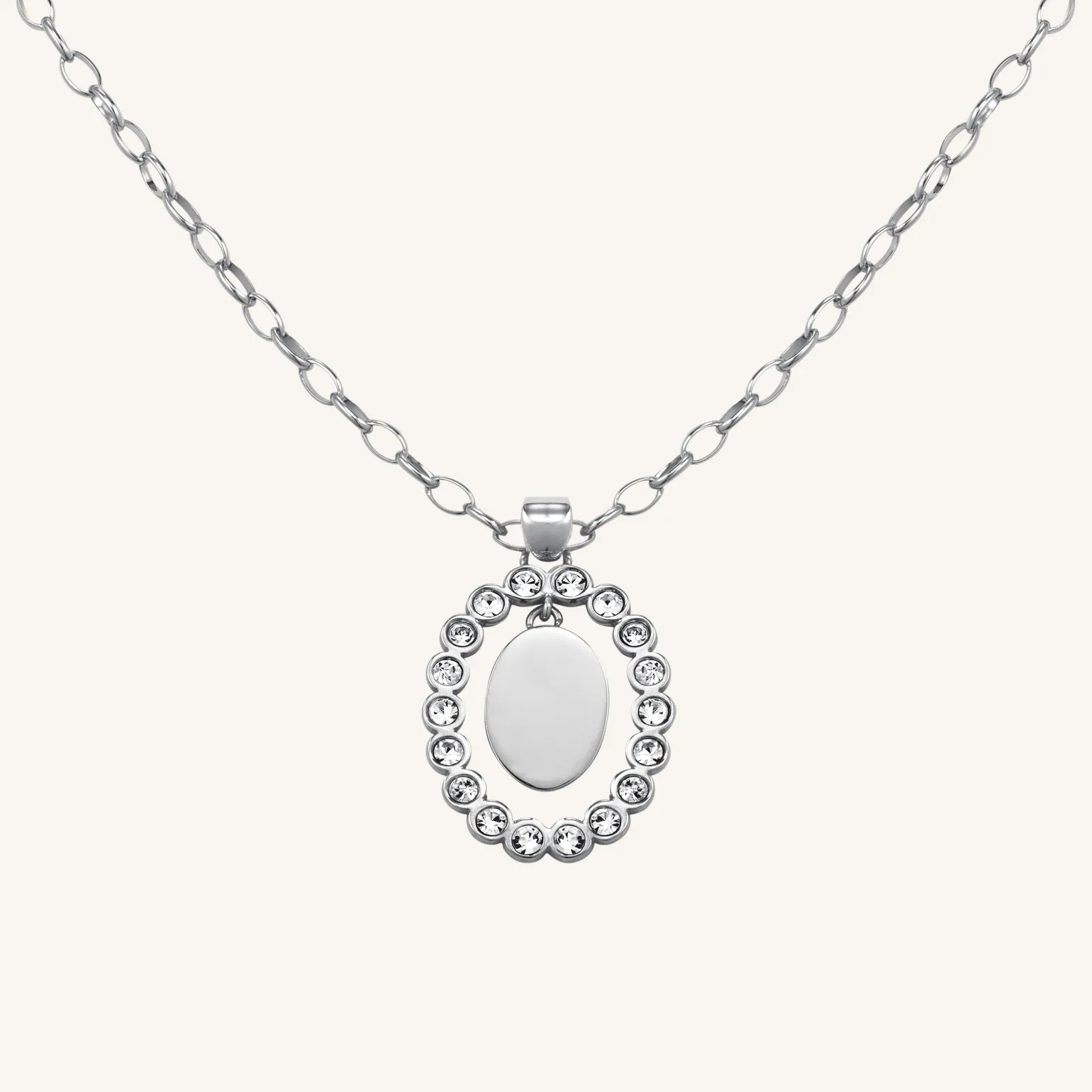Oval Pendant Necklace