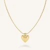 Ridged Heart Necklace