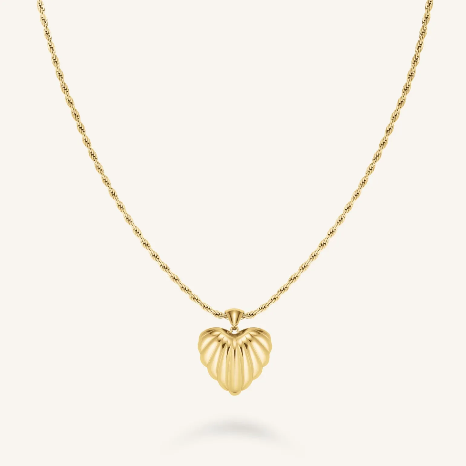 Ridged Heart Necklace