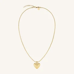 Ridged Heart Necklace