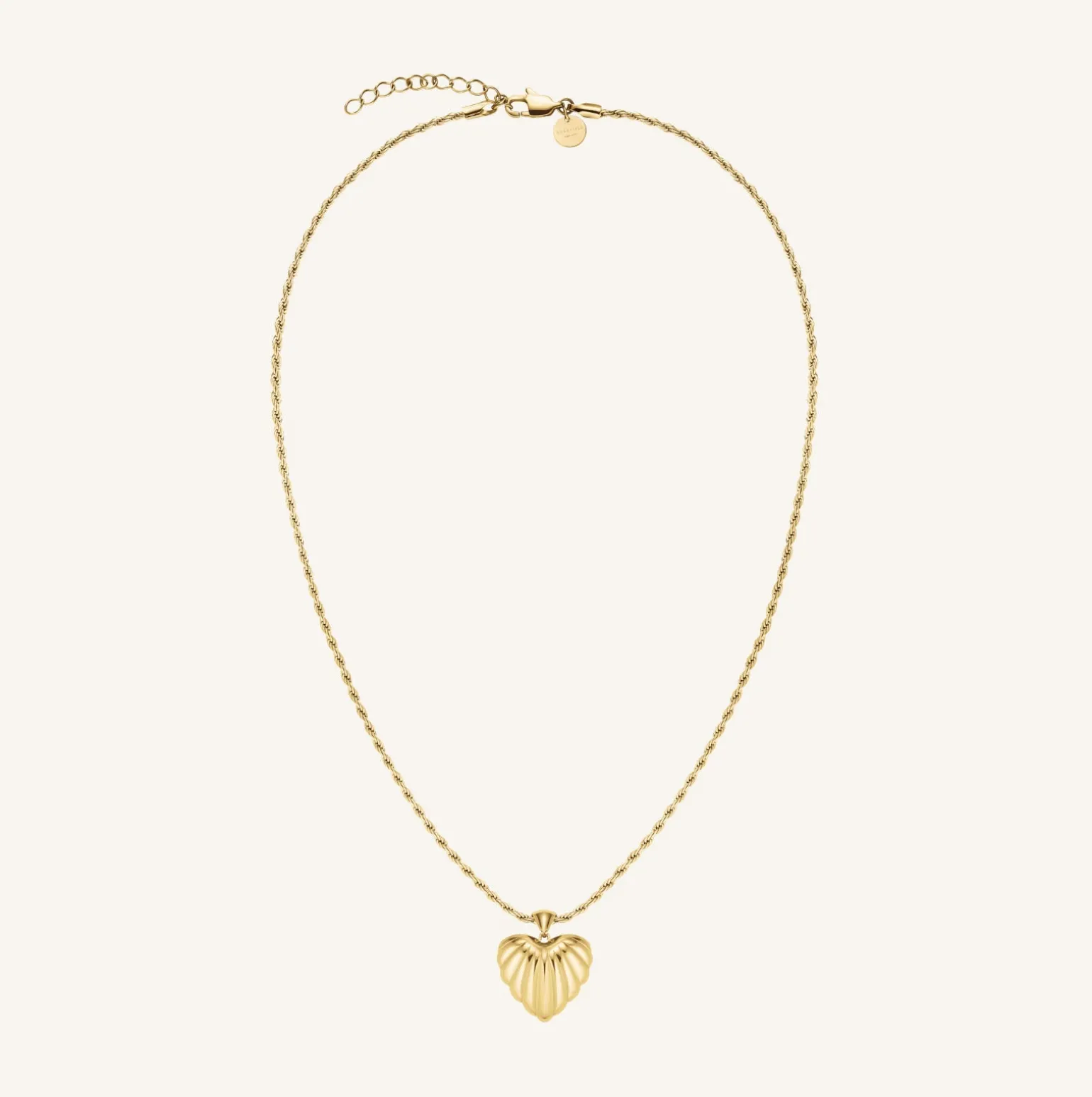 Ridged Heart Necklace