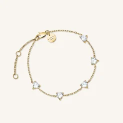 Row Hearts Bracelet