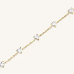 Row Hearts Bracelet