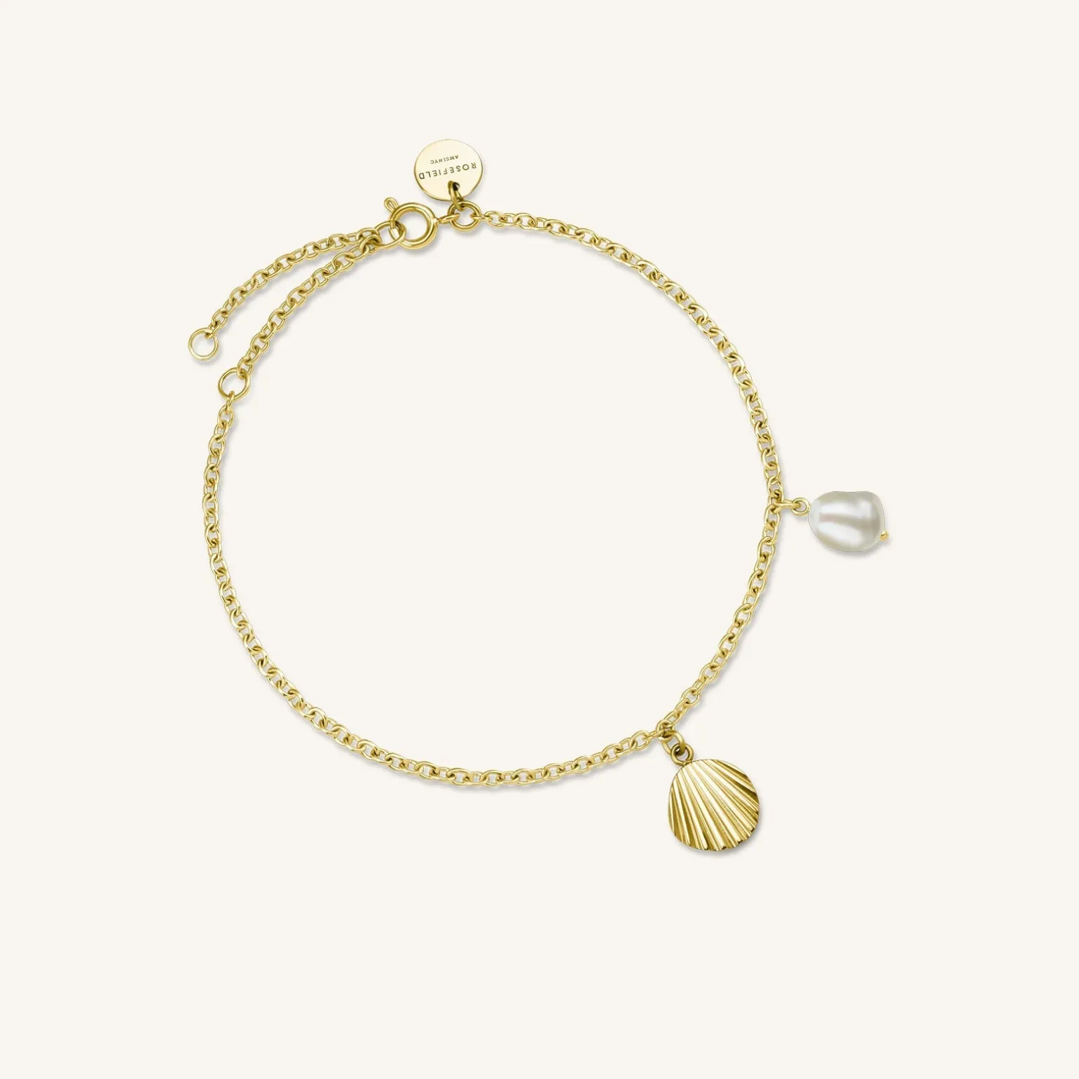 Shell and pearl bracelet