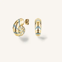Shell Enamel Earrings
