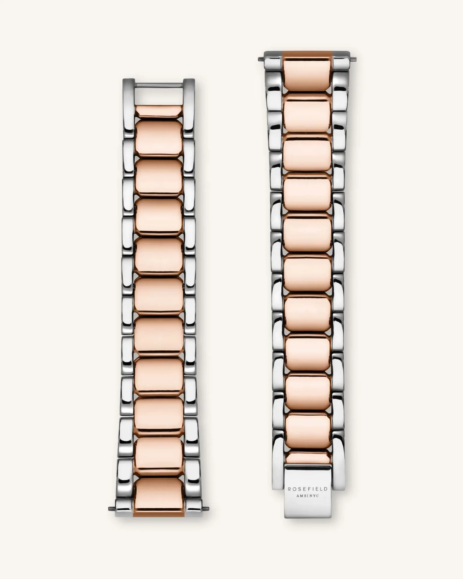 Silver-Rose Gold Strap