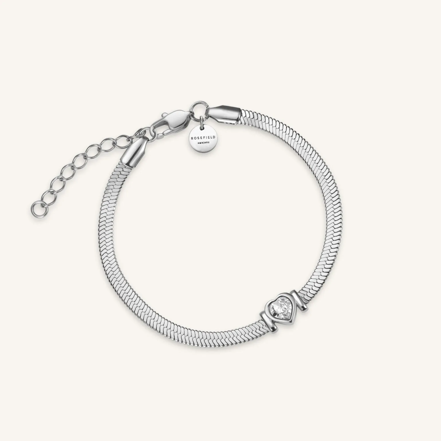 Snake Heart Bracelet Silver