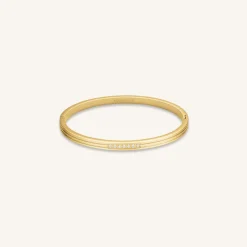 Striped Crystals Bangle