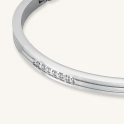 Striped Crystals Bangle