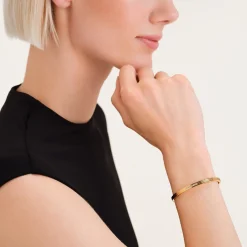 Striped Crystals Bangle
