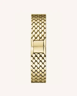 The Oval Gold Steel Strap