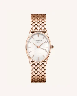 The Oval Rose Gold Steel Strap