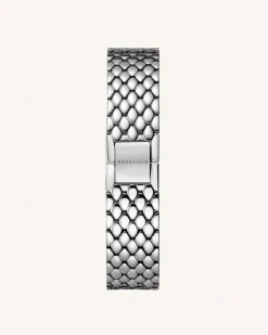 The Oval Silver Steel Strap